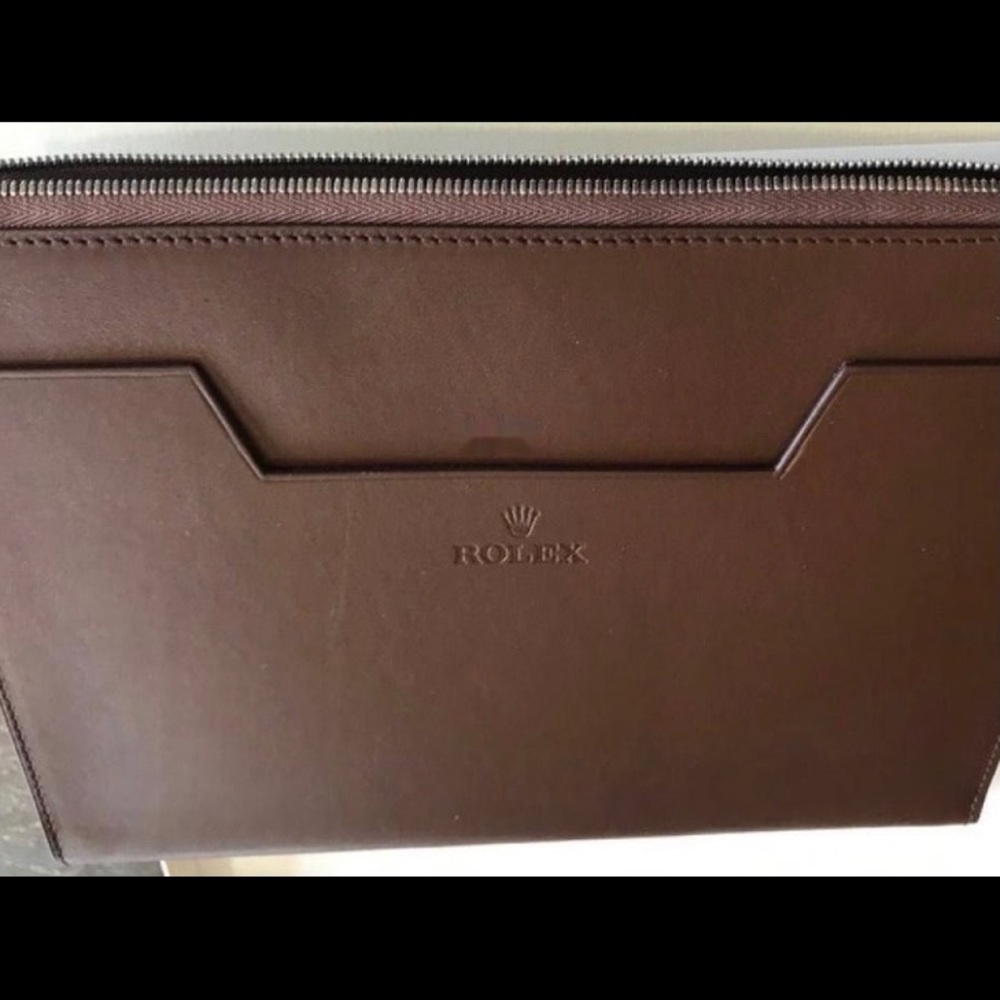 Rolex Brown Leather Tablet Sleeve (ipad & Android)